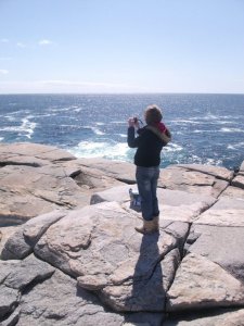 At the stunning Peggy’s Cove on a beautiful spring day.
